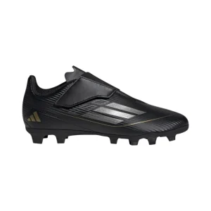 Soccer | Soccer Cleats^Adidas Kids' F50 Club Velcro FxG J CoreBlack/IronMetallic/GoldMetallic-IF1387