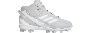 Cleated & Specialty^Adidas Kids' Icon 7 Mid MD Baseball Cleats TeamLightGrey/FootwearWhite/FootwearWhite-FY4414