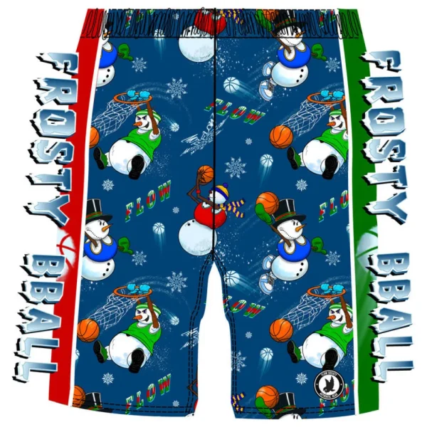 Bottoms^Flow Society Boys Snowman Frosty Bball Short