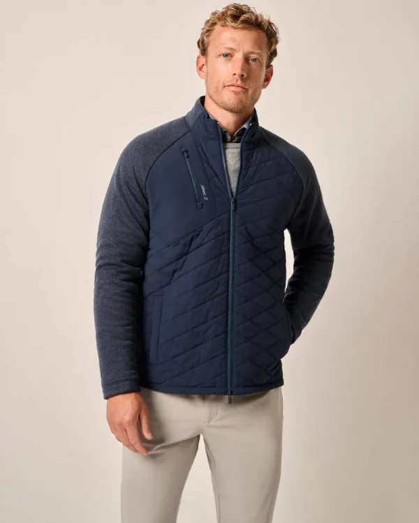 Outerwear^Johnnie-O Men's Weller Lightweight Performance Fleece Jacket Navy