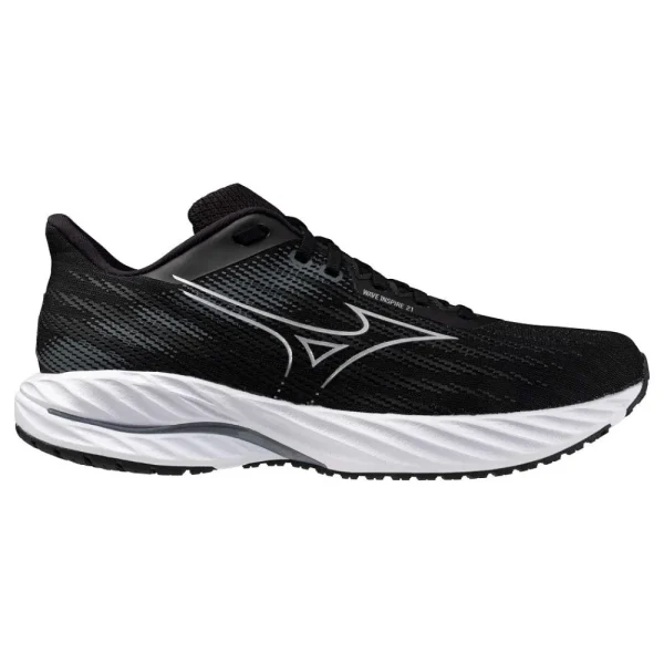 Running Shoes^Mizuno Men's Wave Inspire 21 Black/Silver-9073