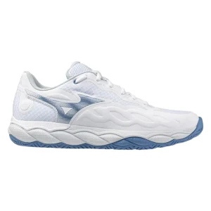 Tennis^Mizuno Women's Enforce Court AC White/ParisianBlue-00PS