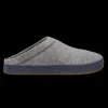 Casual^Olukai Men's Hāmani Hulu Wool Mule Slipper Graphite/TrenchBlue