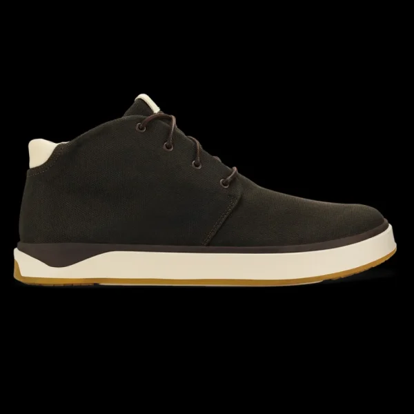 Casual^Olukai Men's Papakū Waxed Canvas Chukka Boots DarkWood