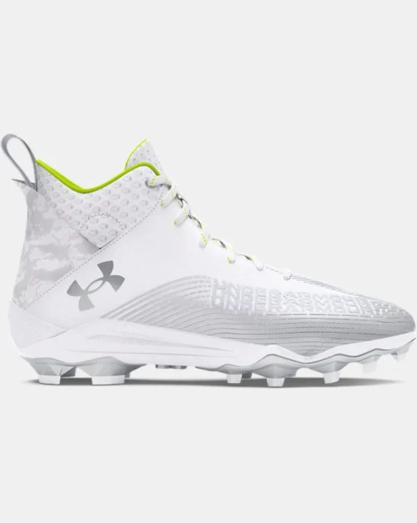 Football | Football & Lacrosse Cleats^Under Armour Men's Hammer 2 MC Cleats White/MetallicSilver/White-101