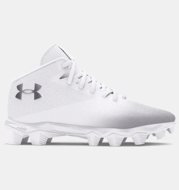 Football | Football & Lacrosse Cleats^Under Armour Mens Spotlight Franchise Rm 4 0 Cleats White/White/MetallicSilver-100