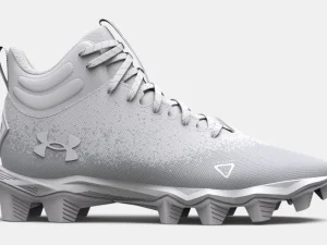 Football | Football & Lacrosse Cleats^Under Armour Mens Spotlight Franchise Rm 2 0 Football Cleats White/White/MetallicSilver-100