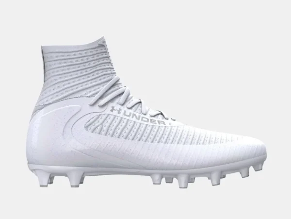 Football | Football & Lacrosse Cleats^Under Armour Men's UA Highlight MC 2.0 White/White/MetallicSilver-100